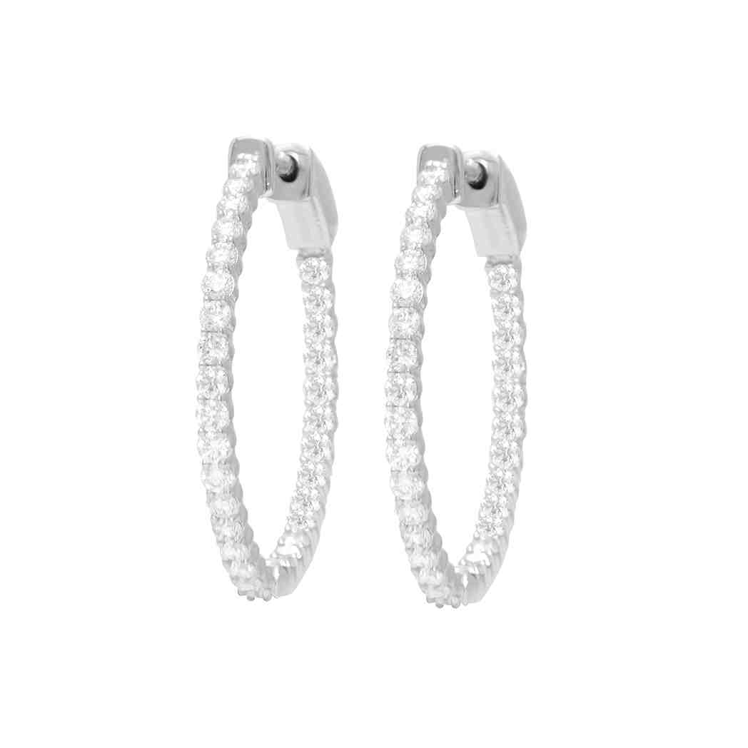 Huggie Hoop Inside Outside Diamond Earrings ER36A130MM26